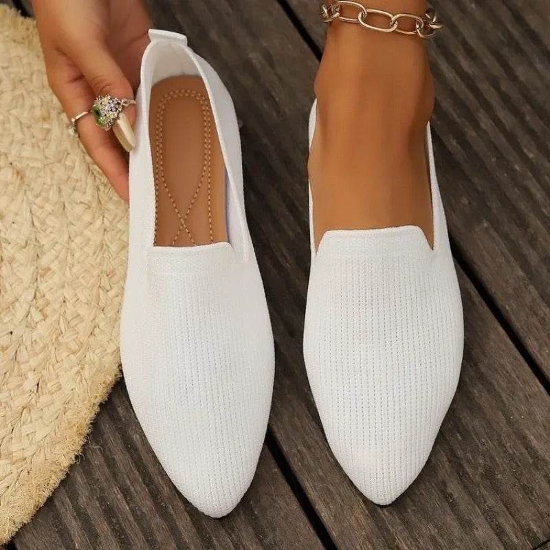 Bella Walk Pointed-Toe Mesh Ballet Flats