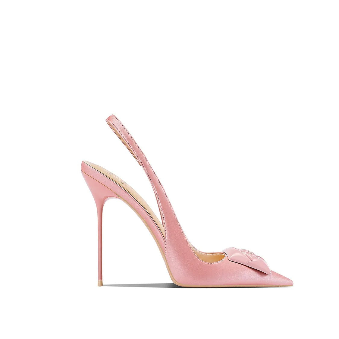 Bella Walk Brown Pointed-Toe Backless Heels