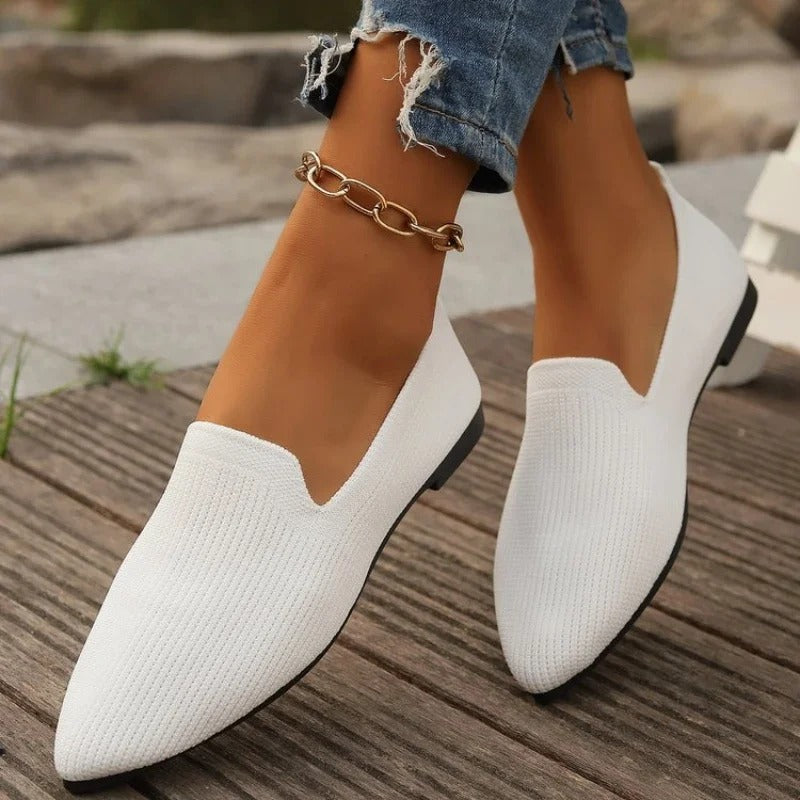 Bella Walk Pointed-Toe Mesh Ballet Flats