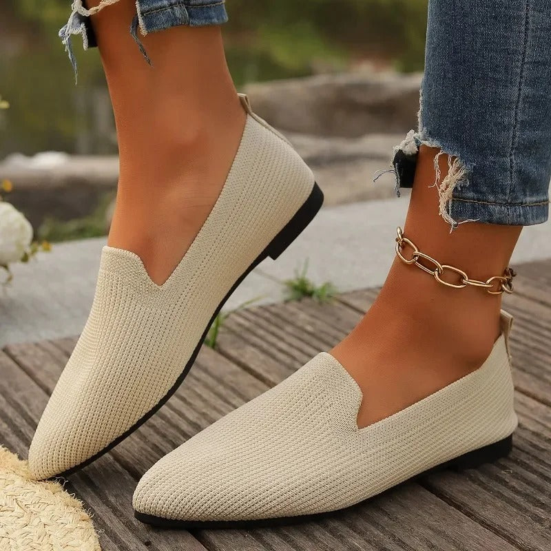 Bella Walk Pointed-Toe Mesh Ballet Flats