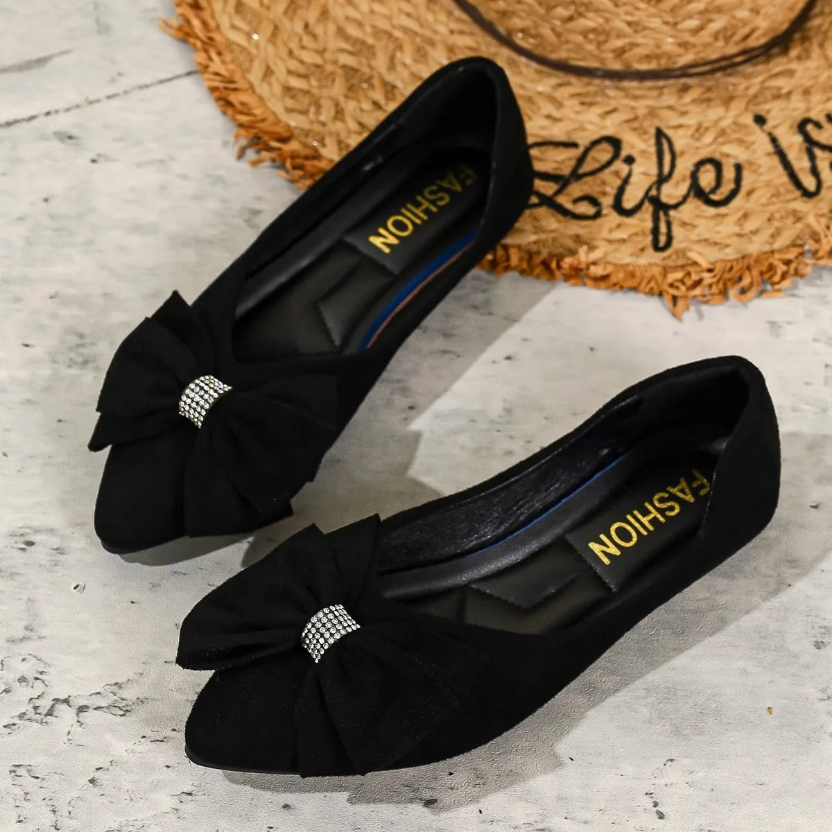 Bella Walk Bow Pointed-Toe Casual Flats