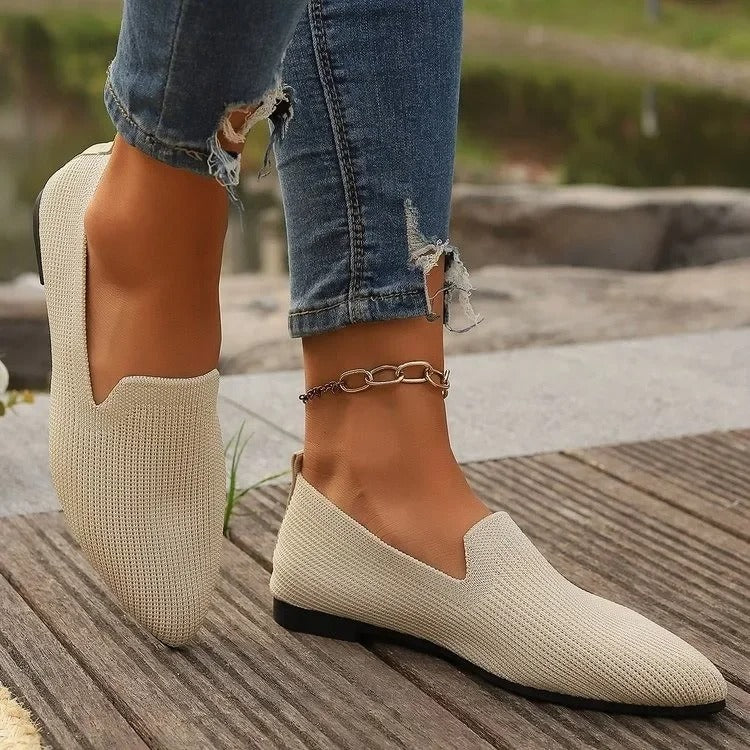 Bella Walk Pointed-Toe Mesh Ballet Flats